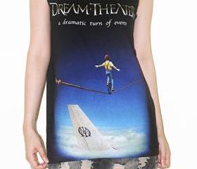 Dream Theater A Dramatic Turn Of Events Singer Music Shirt Tank Top Vest Tunic Black Singlet Sleeveless Women Shirt Indie Metal Hard Rock T-Shirt Size M