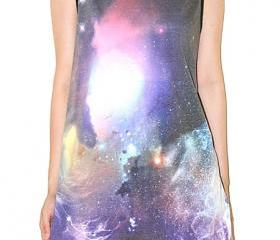 Nebula Star Cluster Universe Galaxy Space Black Tank Top Singlet Sleeveless Photo Transfer Punk Rock T-Shirt Size L